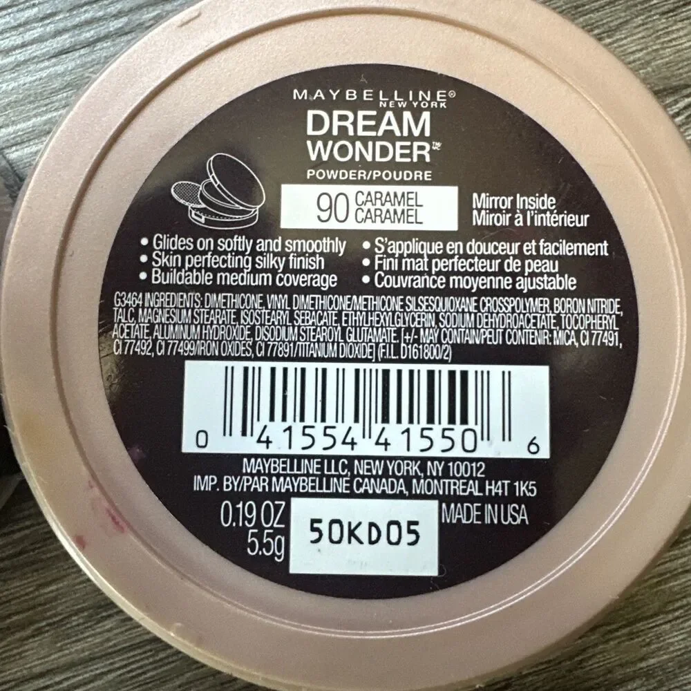 Maybelline Dream Wonder Powder 90 Caramel Set of 2 New Rare Discontinued